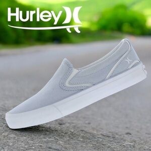 HURLEY Kayo Lt. Blue Low Profile Slip-On Canvas Sneakers/10M NWT